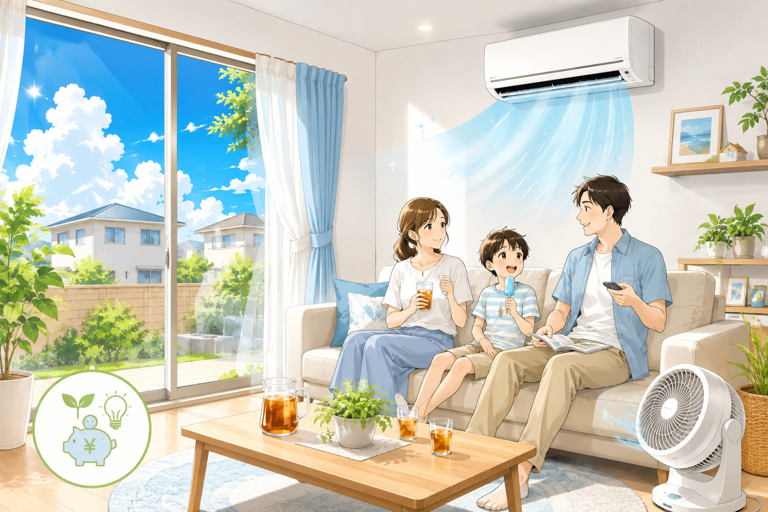 戸建ての夏を快適に過ごす暑さ対策！エアコン設定のコツと電気代...の画像
