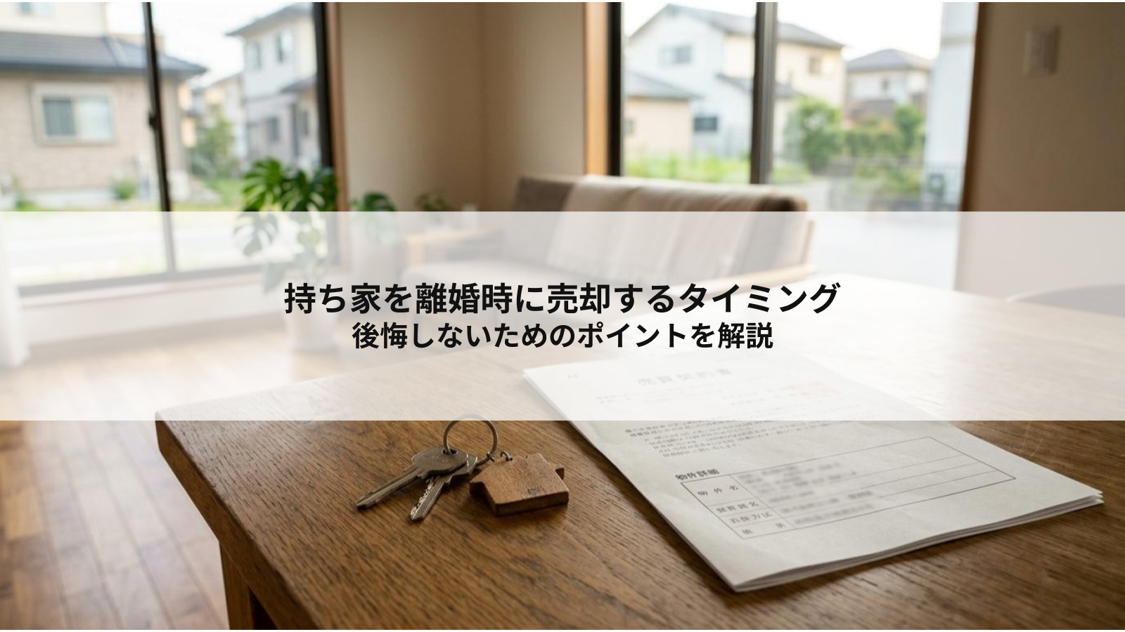 持ち家を離婚時に売却するタイミングはいつ？後悔しないためのポ...の画像