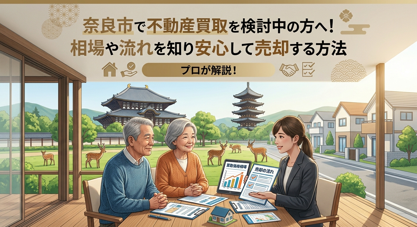 奈良市で不動産買取を検討中の方へ！相場や流れを知り安心して売...の画像