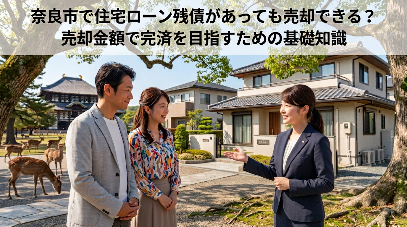 奈良市で住宅ローン残債があっても売却できる？売却金額で完済を...の画像