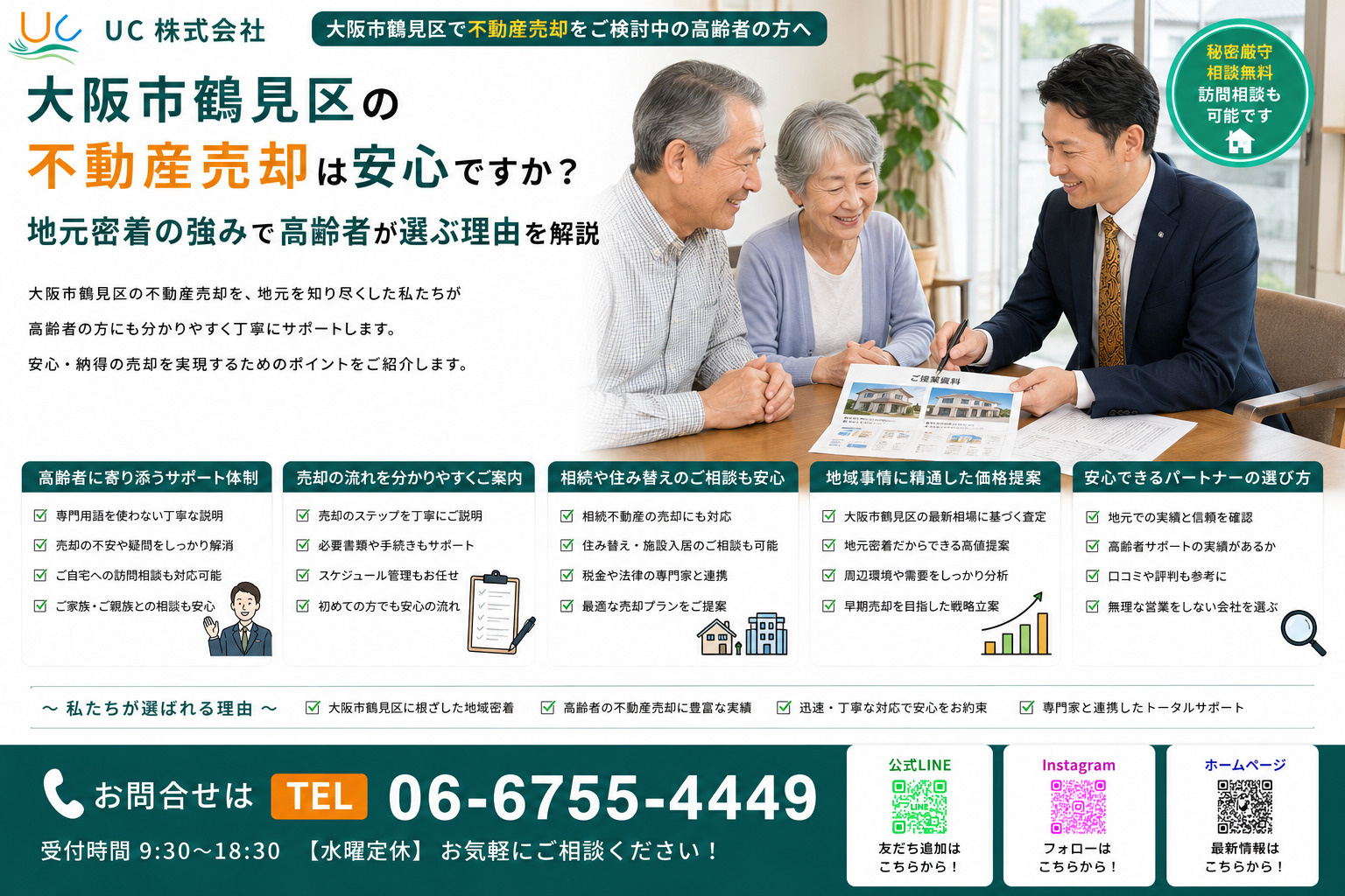 大阪市鶴見区の不動産売却は安心ですか？地元密着の強みで高齢者...の画像