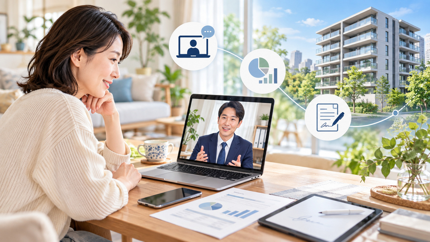 遠方からのマンション売却は不安？オンライン完結で株式会社エイ...の画像