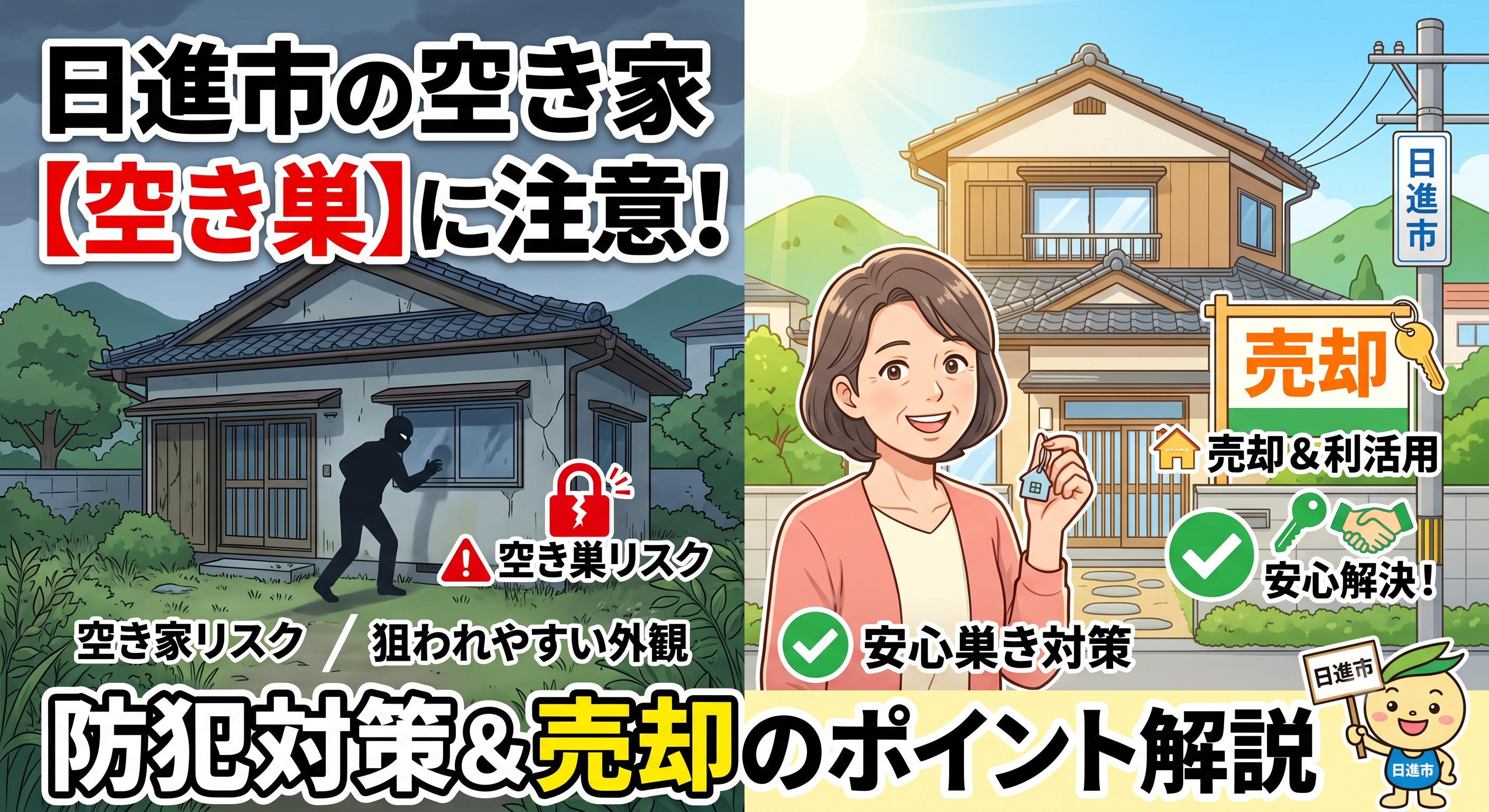 日進市の空き家は空き巣に注意！防犯対策と売却のポイント解説の画像