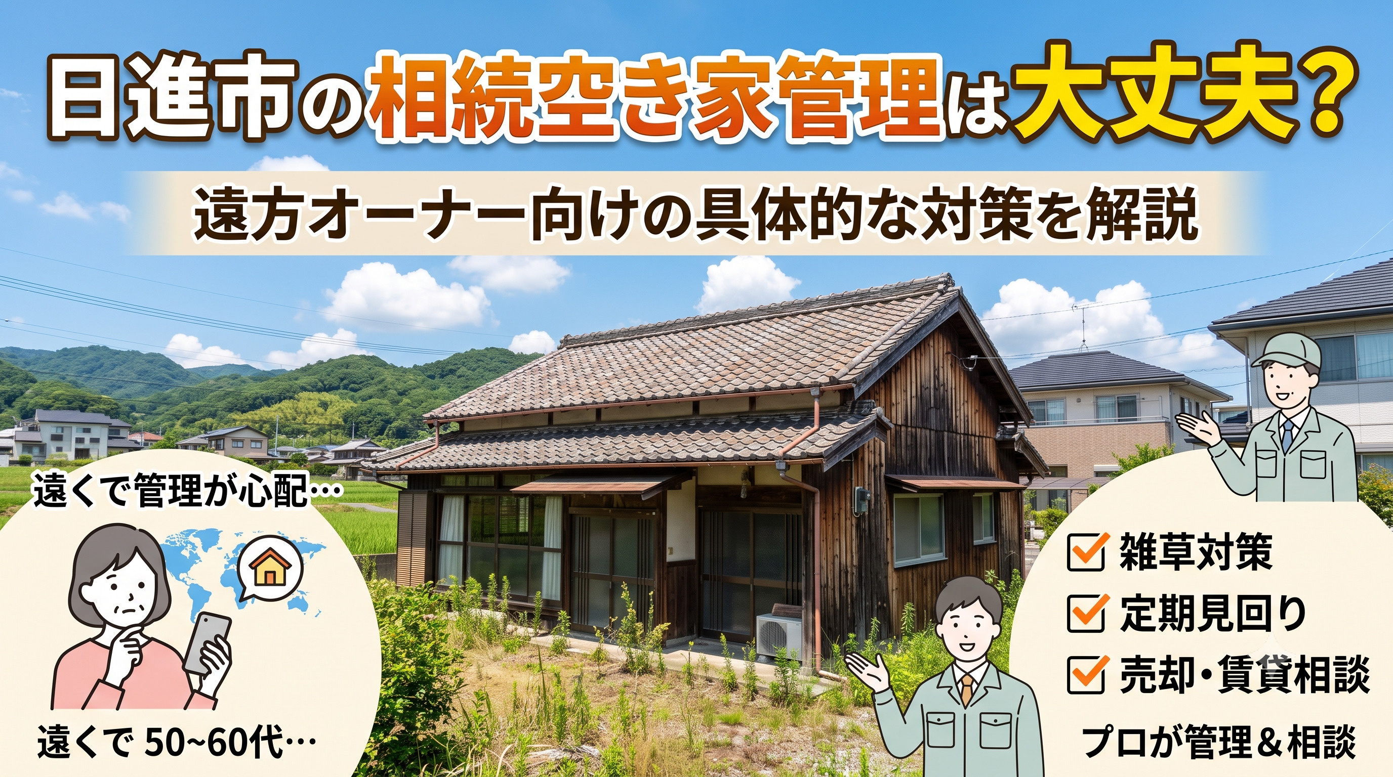 日進市の相続空き家管理は大丈夫？遠方オーナー向けの具体的な対...の画像