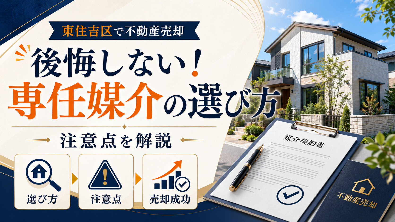 東住吉区で後悔しない不動産売却！専任媒介の選び方と注意点を解...の画像