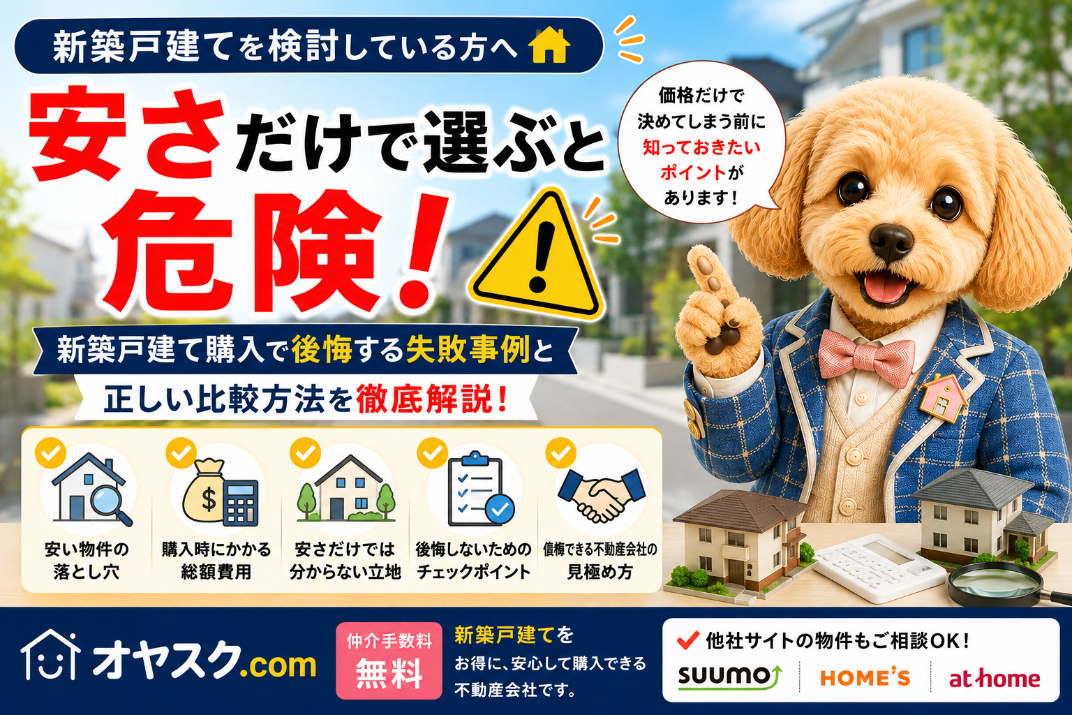 安さだけで家や不動産会社を選ぶと危険？新築戸建て購入で後悔す...の画像