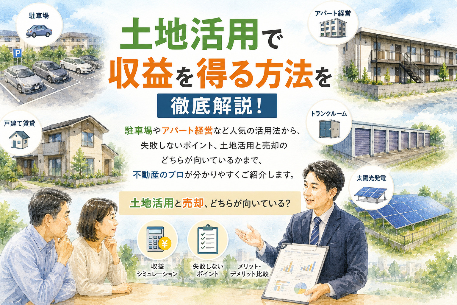 空いている土地がお金を生む！失敗しない土地活用完全ガイドの画像
