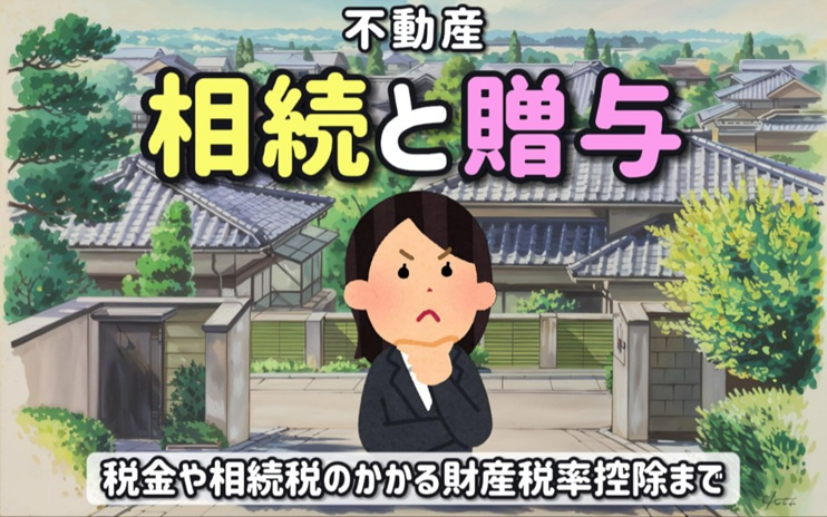 不動産の相続と贈与の違いは？税金や相続税のかかる財産税率控除...の画像