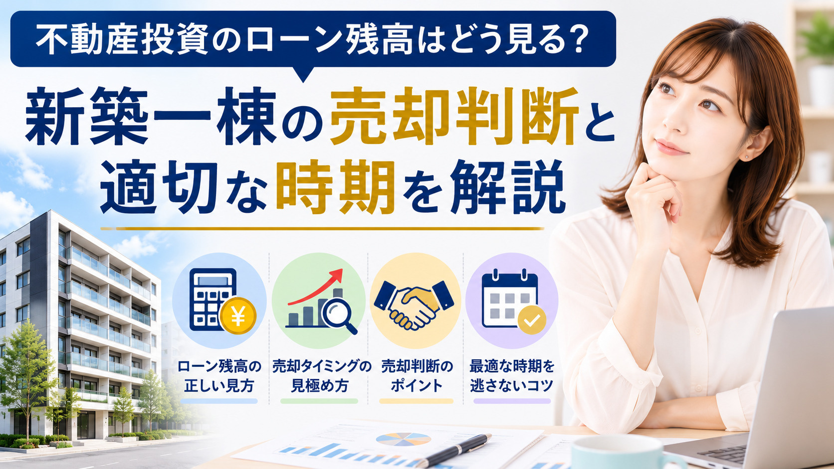 不動産投資のローン残高はどう見る？新築一棟の売却判断と適切な...の画像