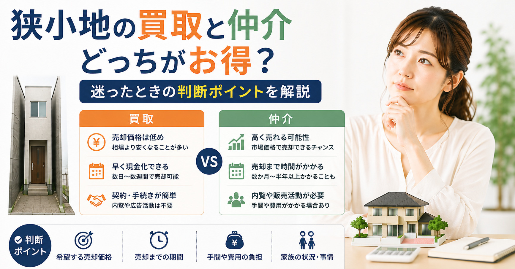 狭小地の買取と仲介どっちがお得？迷ったときの判断ポイントを解...の画像