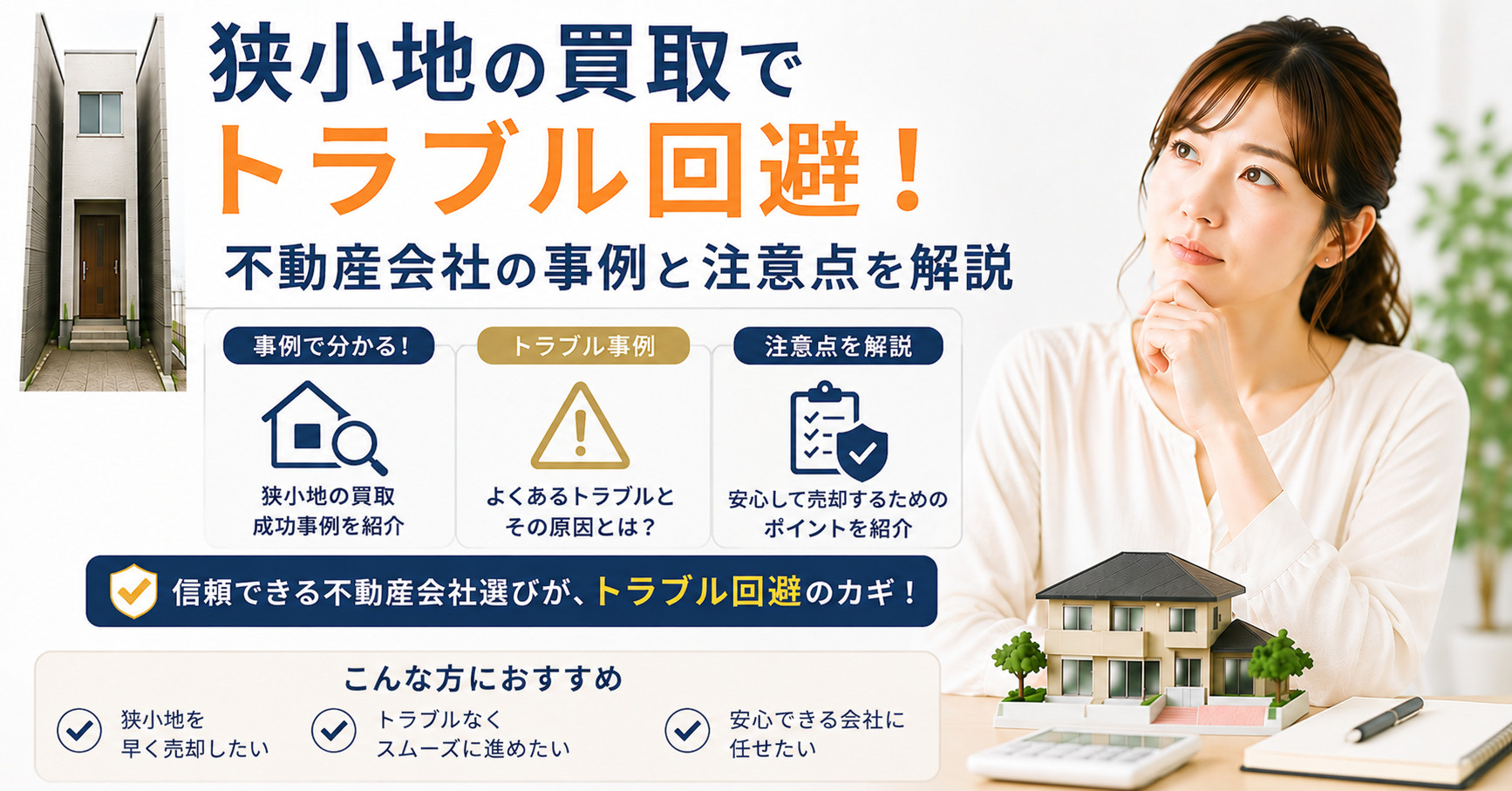 狭小地の買取でトラブル回避！不動産会社の事例と注意点を解説の画像