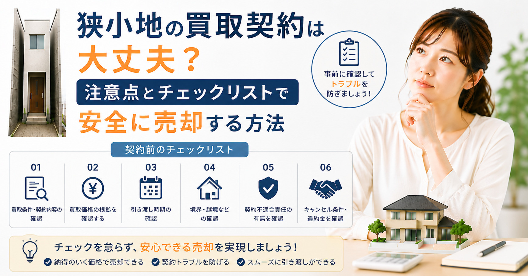 狭小地の買取契約は大丈夫？注意点とチェックリストで安全に売却...の画像