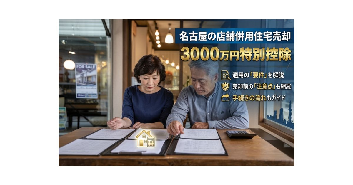 名古屋の店舗併用住宅売却で迷う？3000万円控除の要件と注意...の画像
