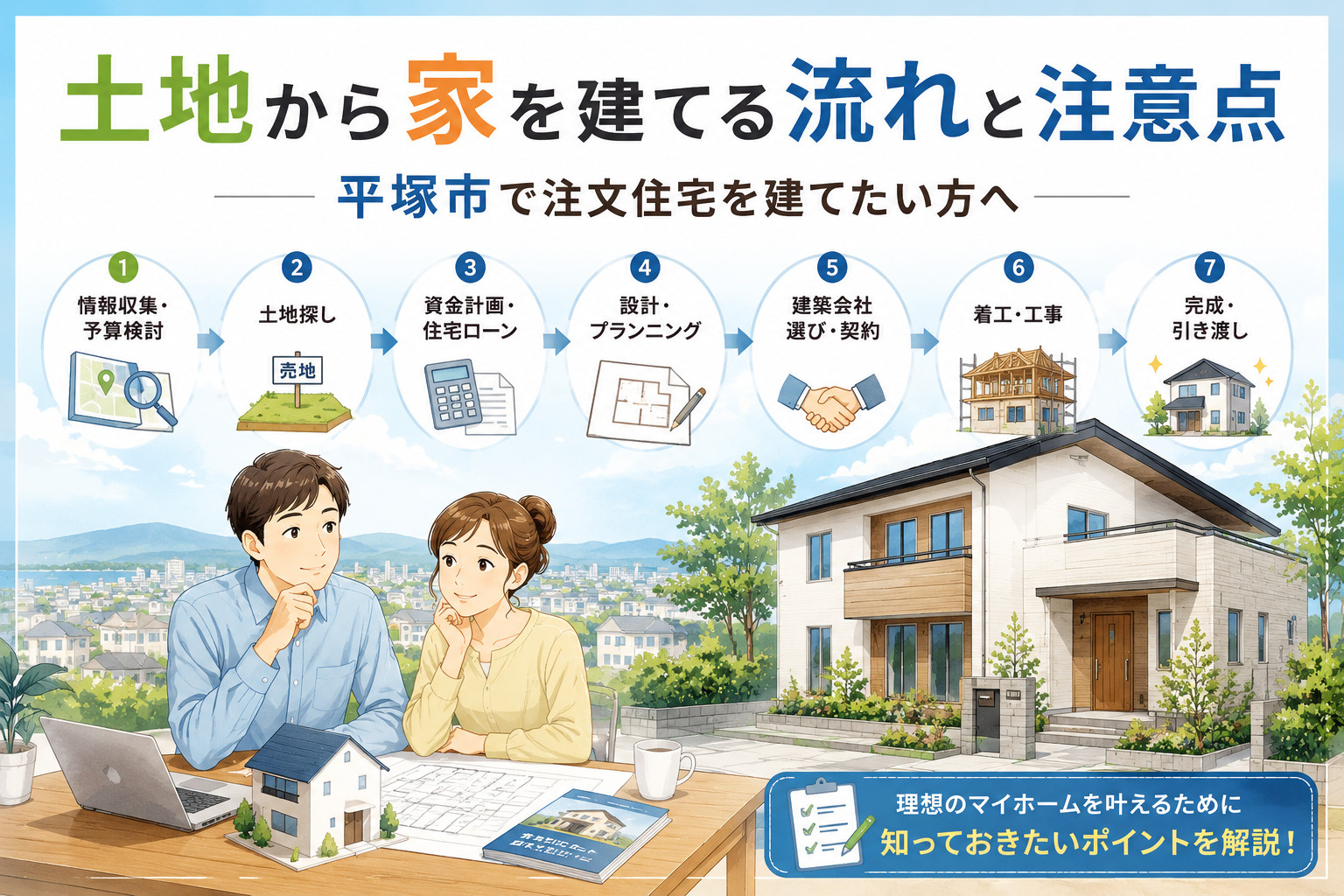 土地から家を建てる流れと注意点｜平塚市で注文住宅を建てたい方...の画像