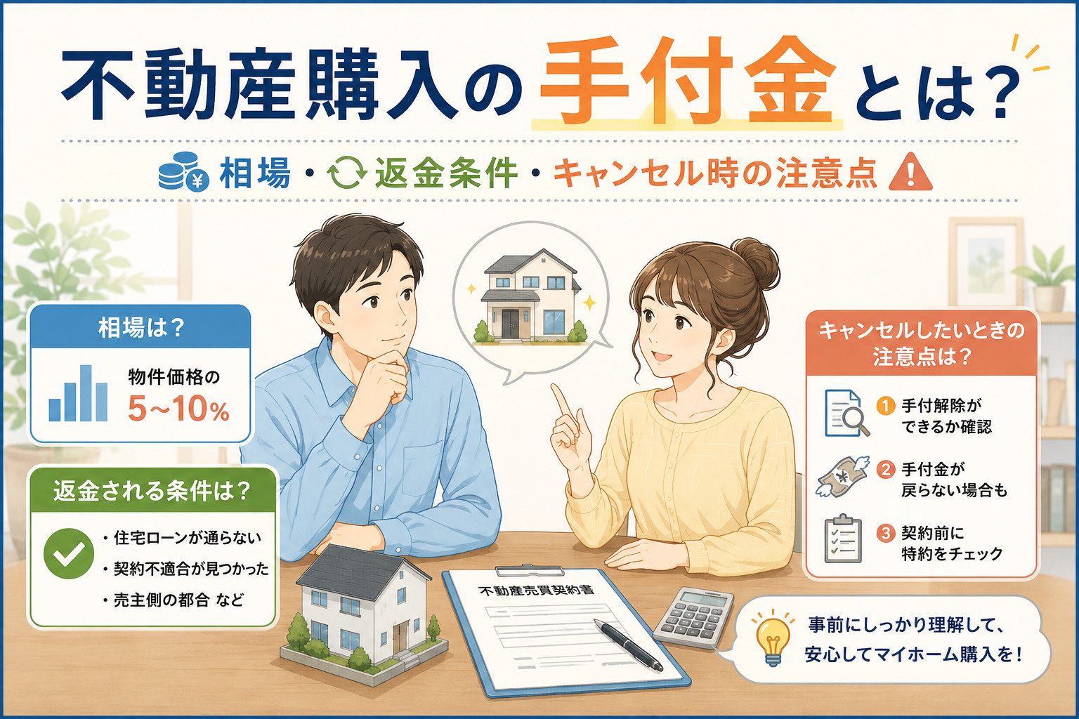 不動産購入の手付金とは？相場・返金条件・キャンセル時の注意点...の画像