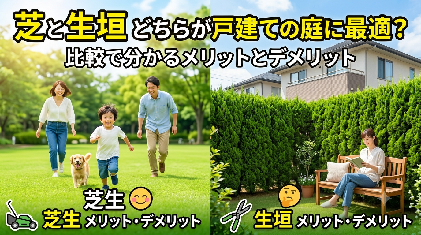 芝と生垣どちらが戸建ての庭に最適？比較で分かるメリットとデメ...の画像