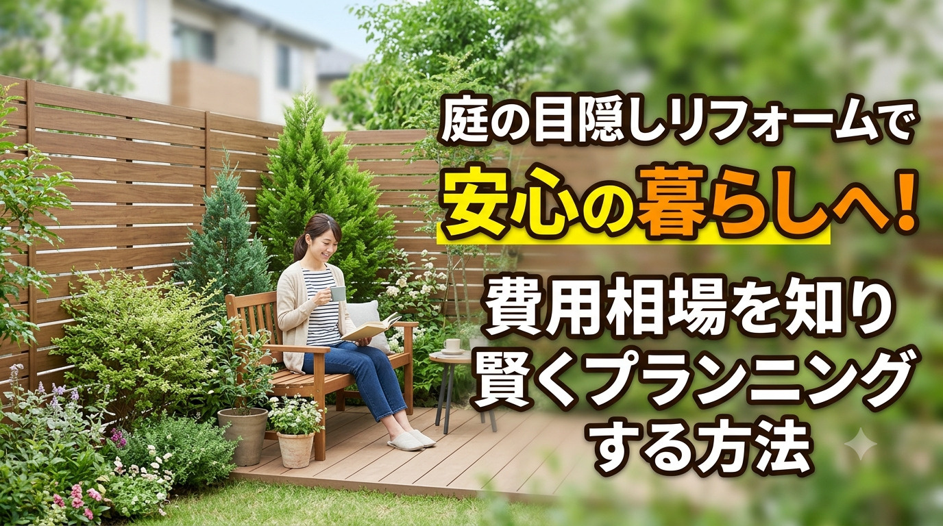 庭の目隠しリフォームで安心の暮らしへ！費用相場を知り賢くプラ...の画像
