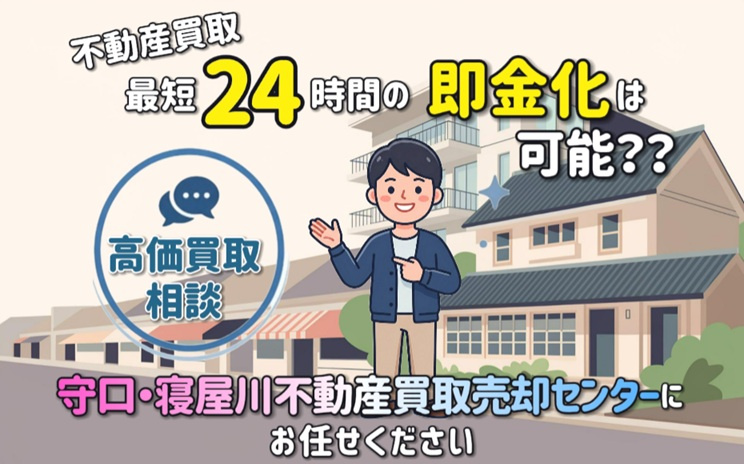 不動産買取で最短24時間の即金化は可能？高価買取は守口・寝屋...の画像