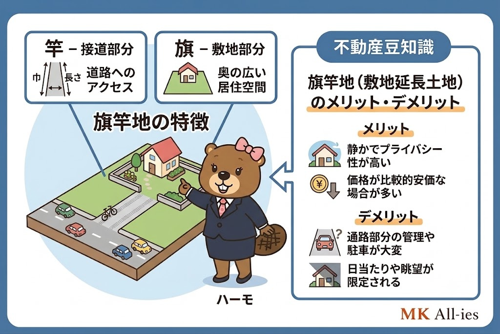  1分でわかる「旗竿地（はたざおち）」メリット・デメリットを...の画像