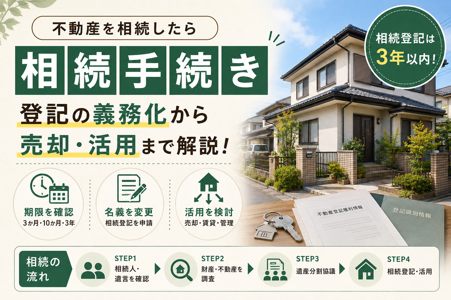 不動産相続後の手続き完全ガイド｜相続登記の義務化から売却・活...の画像