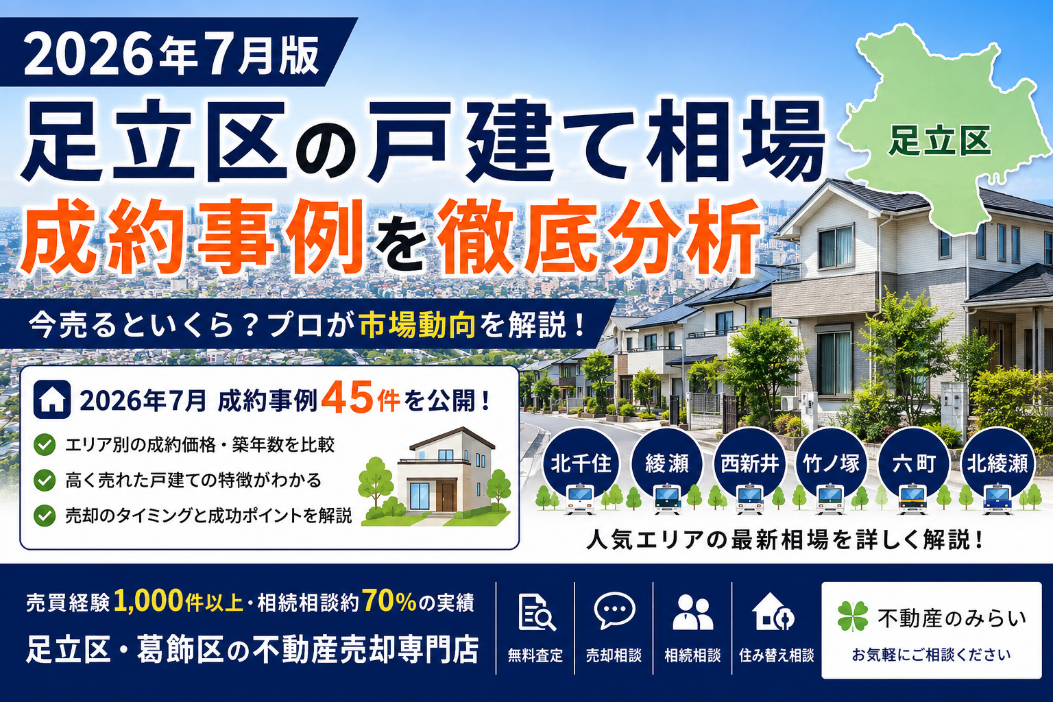 【2026年7月】足立区の戸建て市場動向を公開｜最新45件の...の画像