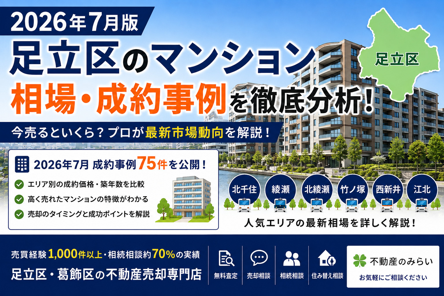 【2026年7月版】足立区のマンション相場・成約事例を徹底分...の画像