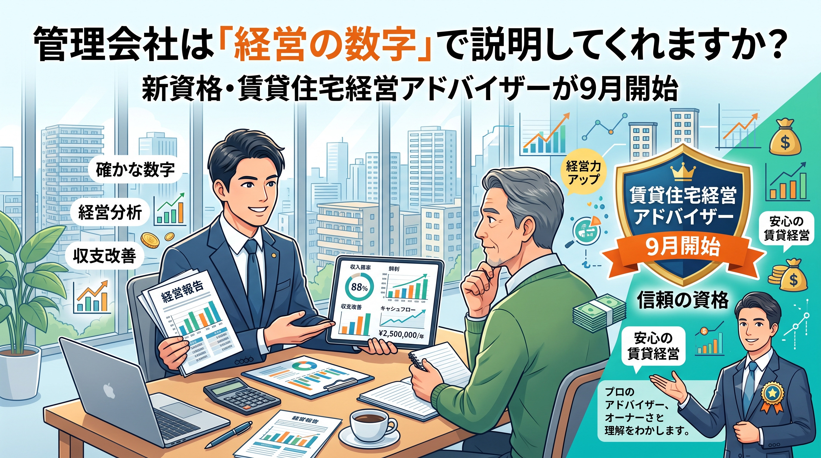 管理会社は「経営の数字」で説明してくれますか？新資格・賃貸住...の画像