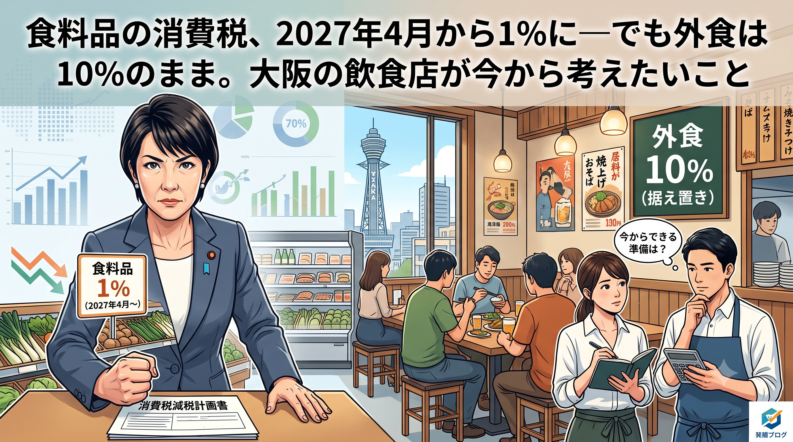 食料品の消費税、2027年4月から1%に―でも外食は10%の...の画像