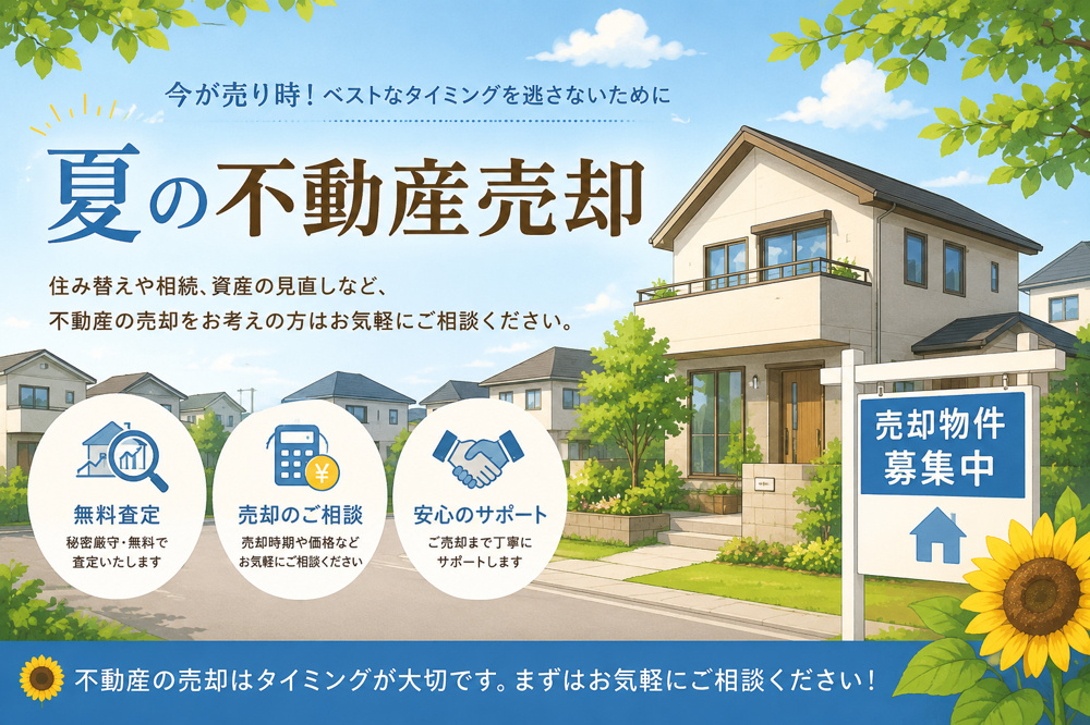 「夏の不動産売却をご検討中の方」の画像