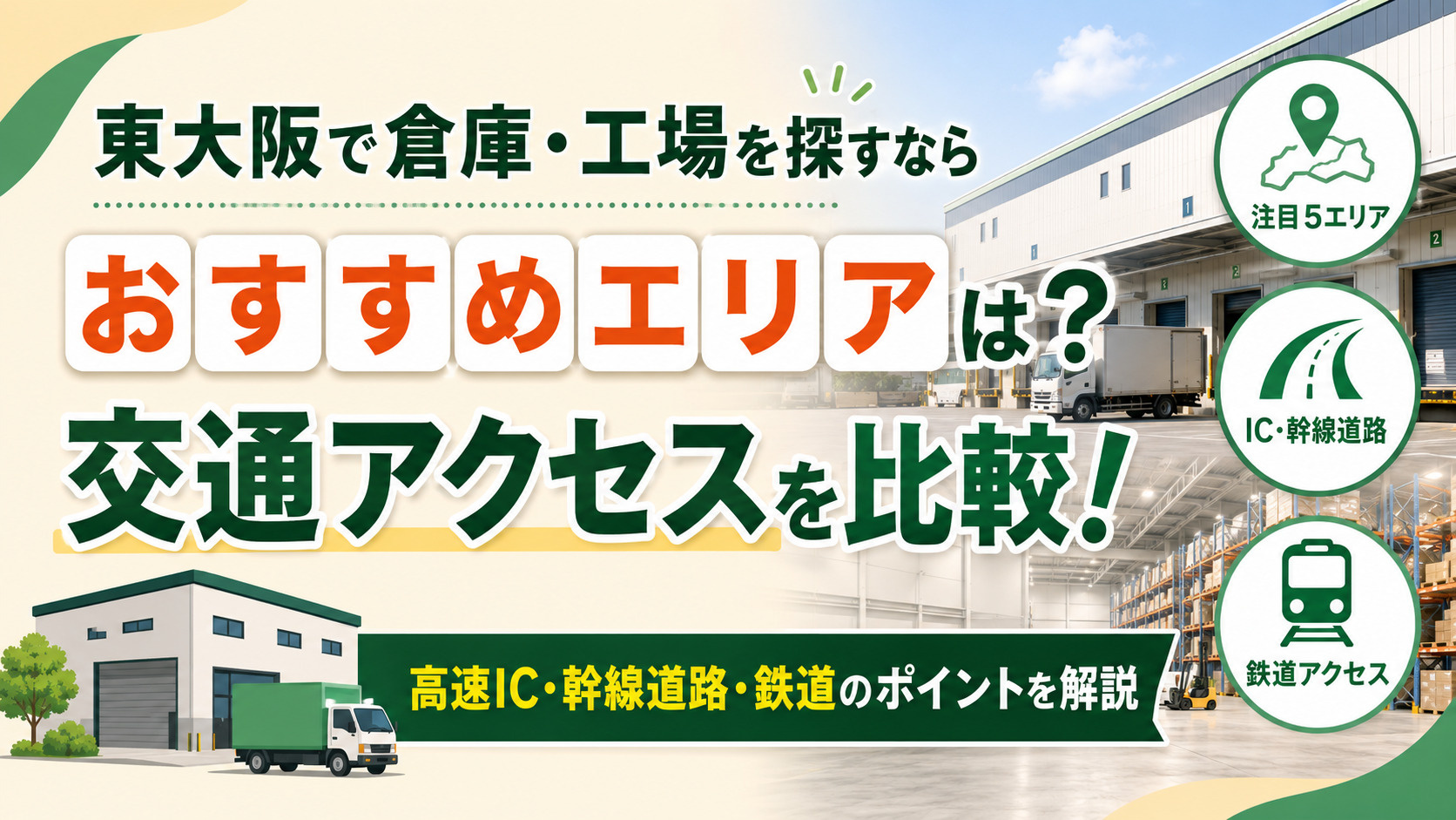 東大阪で倉庫・工場をお探しの方へ｜交通アクセスの良いエリアを...の画像