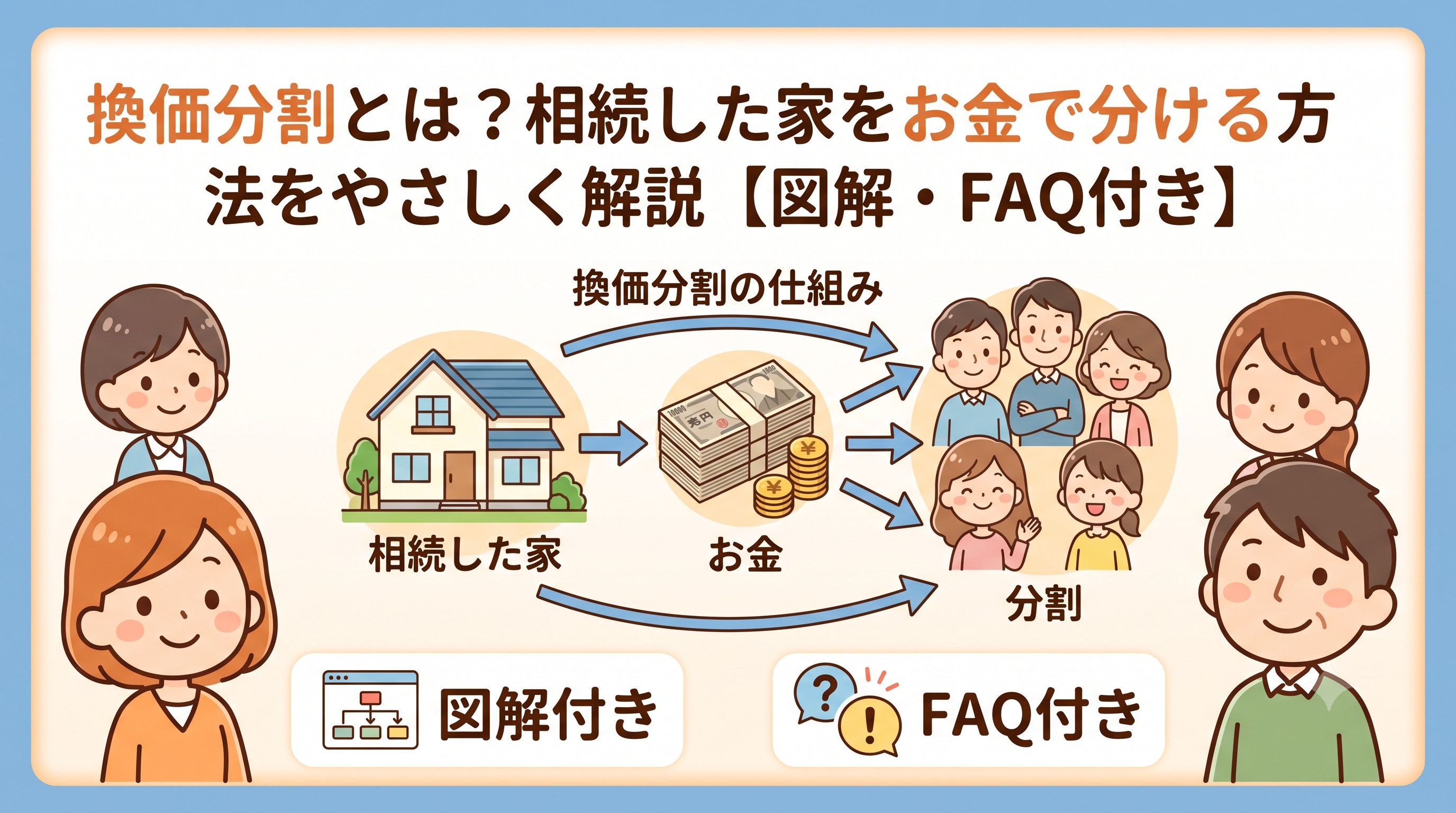 換価分割とは？相続した家をお金で分ける方法をやさしく解説【図...の画像