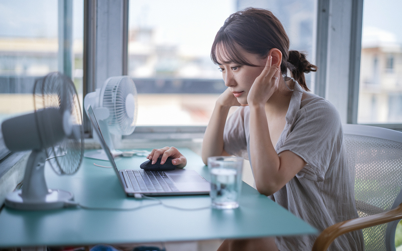 賃貸の夏在宅ワークが暑い人必見！快適な部屋づくりの基本対策を...の画像