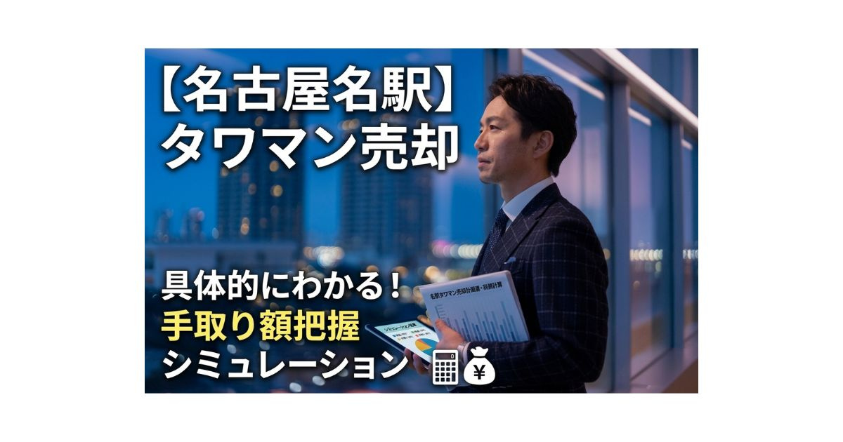 名古屋名駅タワマン売却の税金は？シミュレーションで手取り額を...の画像