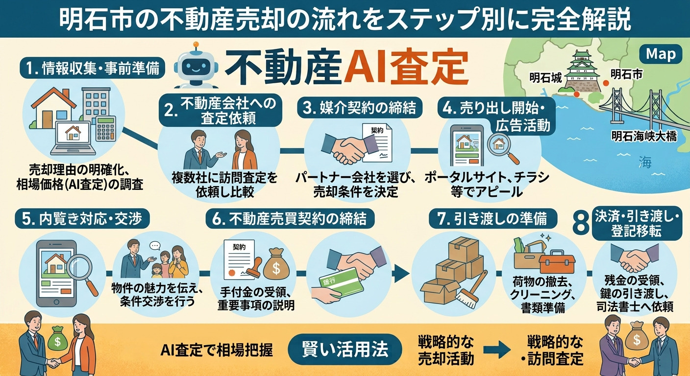 初めてでも安心！明石市の不動産売却の流れを全10ステップでわ...の画像
