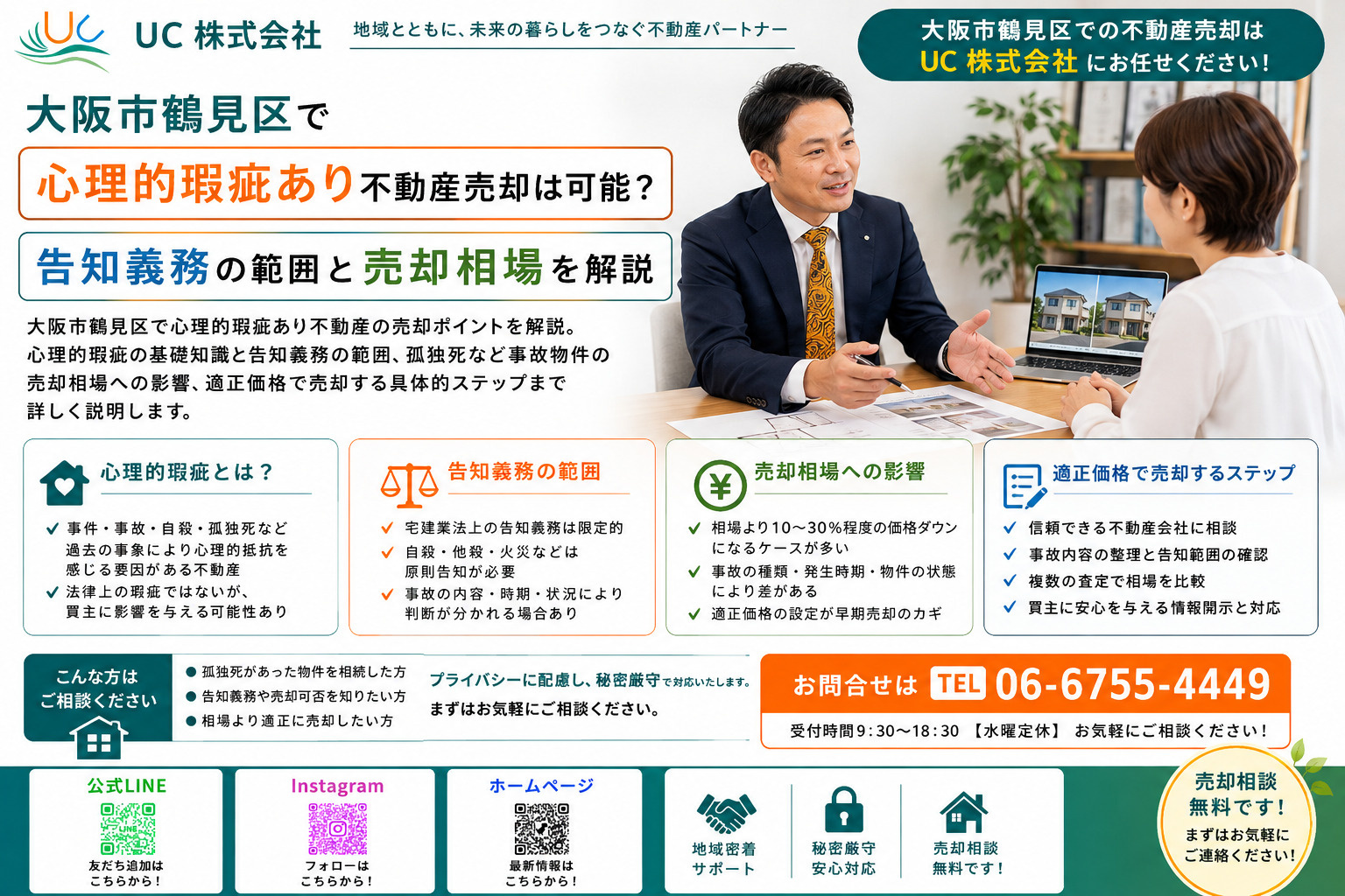 大阪市鶴見区で心理的瑕疵あり不動産売却は可能？告知義務の範囲...の画像