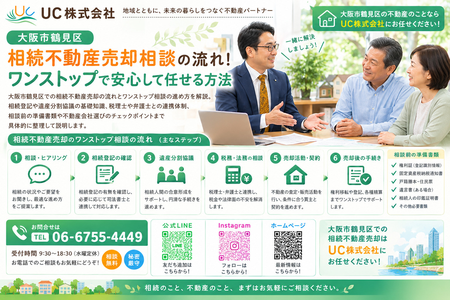 大阪市鶴見区相続不動産売却相談の流れ！ワンストップで安心して...の画像