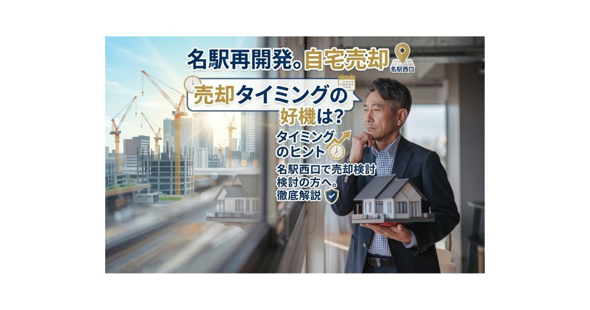 名駅西口再開発で自宅を売るタイミングは？名駅西口で売却を検討...の画像
