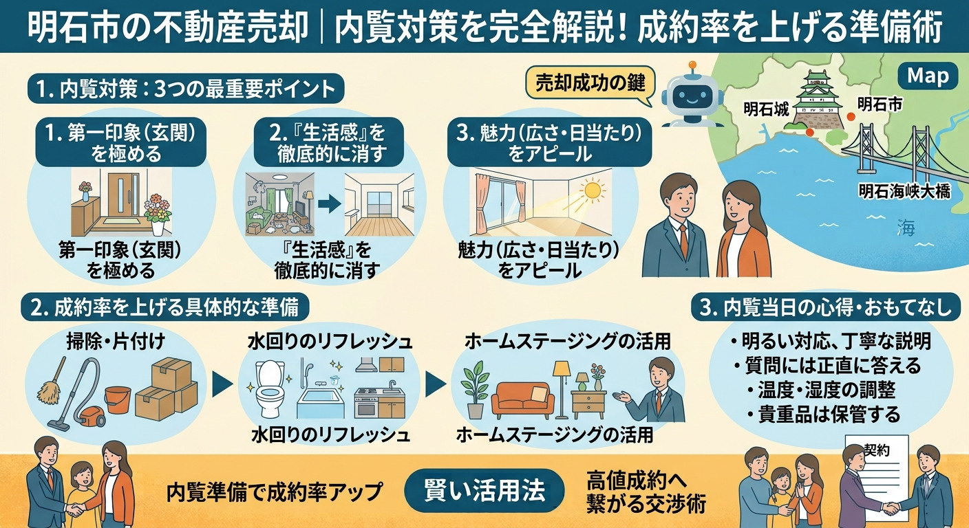「内覧で断られたくない！」明石市の不動産売却・内覧対策をプロ...の画像