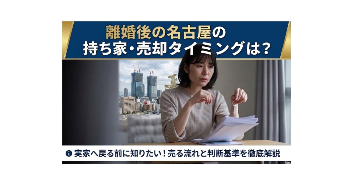 離婚後に名古屋の持ち家を売るべきタイミングは？実家へ戻る前に...の画像