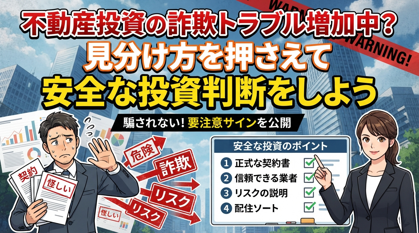 不動産投資の詐欺トラブル増加中？見分け方を押さえて安全な投資...の画像
