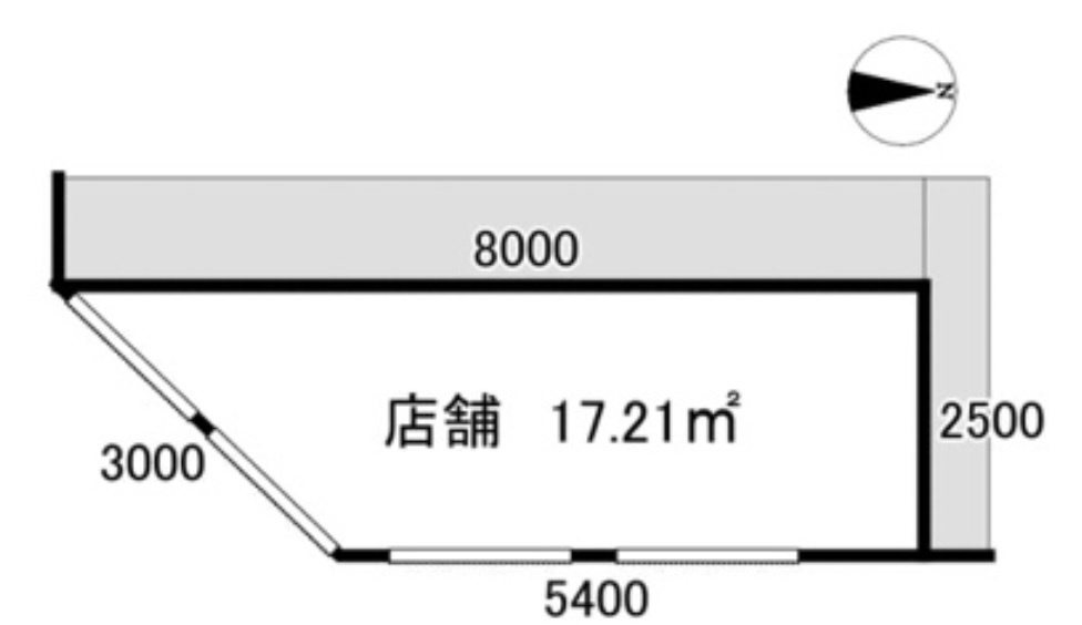 中崎・扇町エリア！角地１階路面店舗！約５．２坪！飲食店可能！...の画像