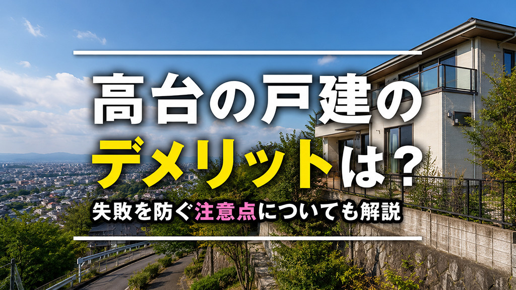高台の戸建のデメリットは？失敗を防ぐ注意点についても解説の画像
