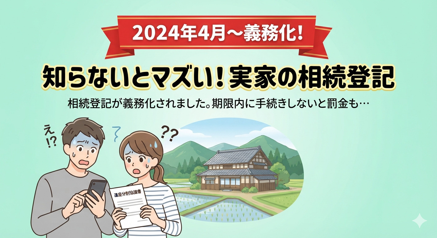 田舎の土地の相続登記は義務化に？放置による親世代のリスクと備...の画像