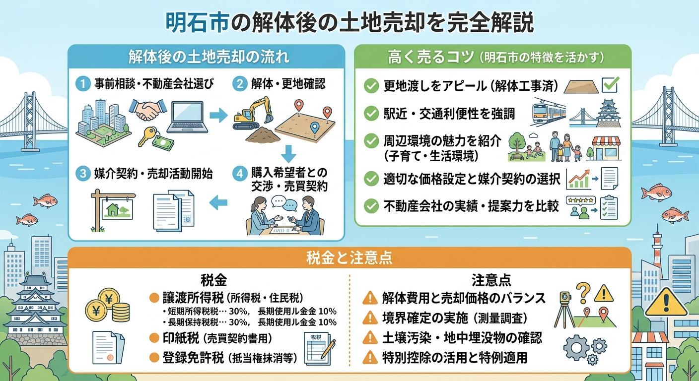 明石市の解体後の土地売却完全ガイド2025｜流れ・高く売るコ...の画像