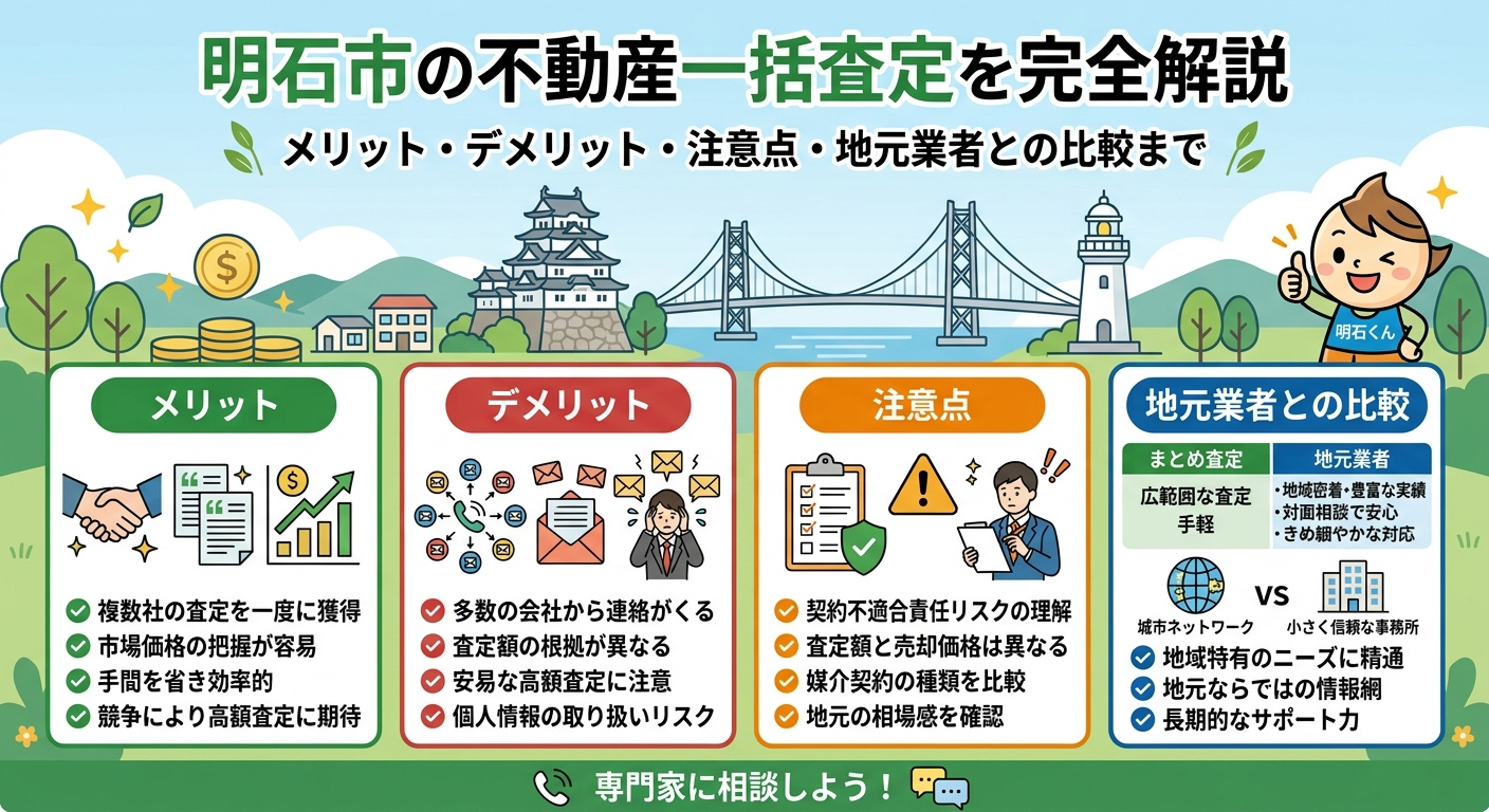 明石市で不動産を売りたい方へ｜一括査定の仕組み・注意点・地元...の画像