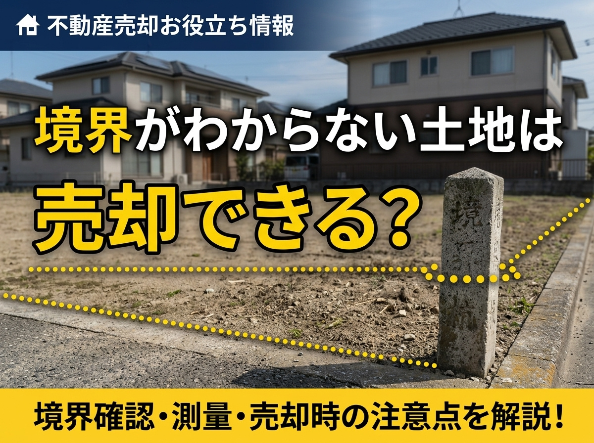 境界がわからない土地は売却できる？確認方法や売却時の注意点を...の画像
