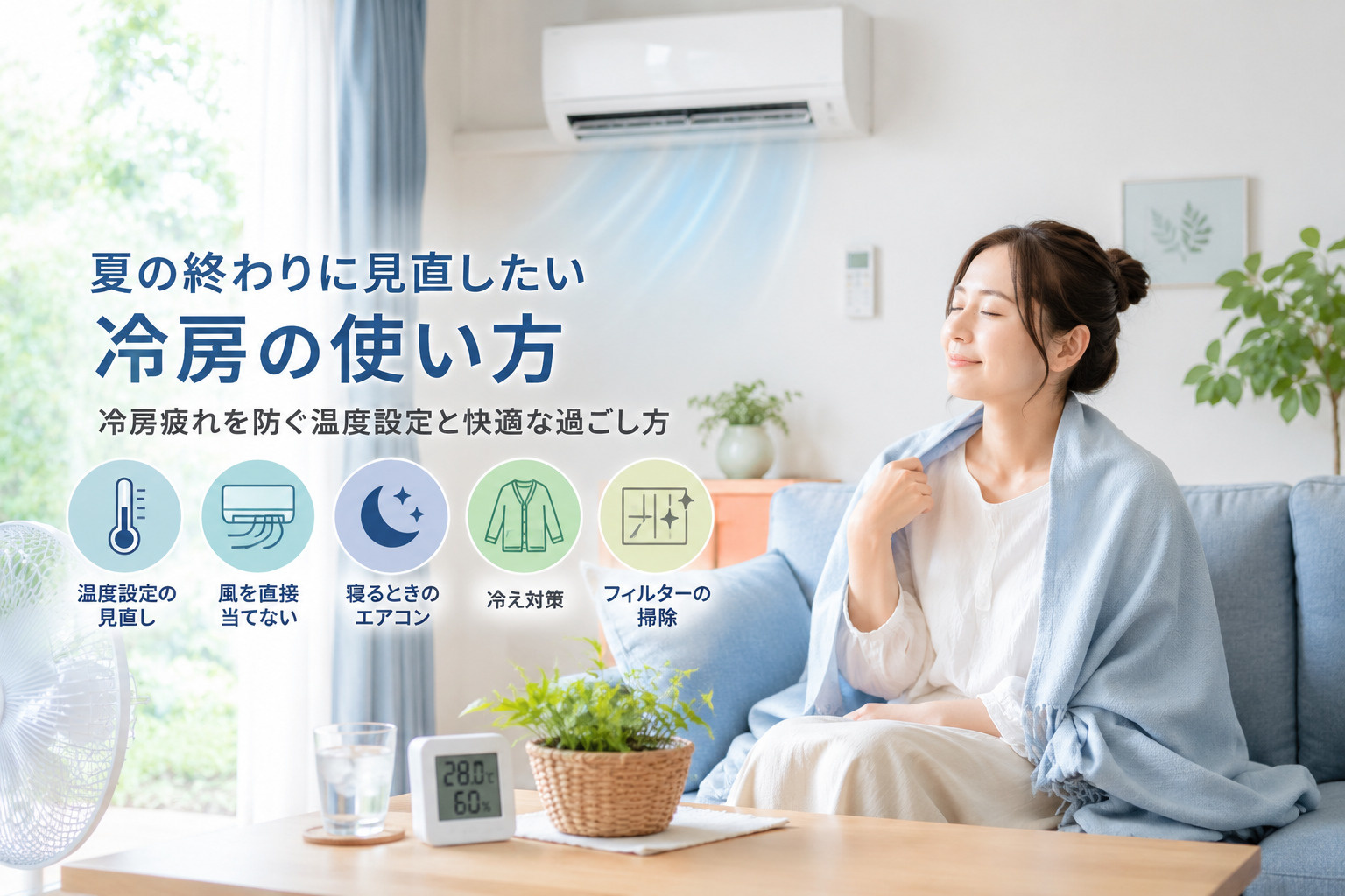 夏の終わりに見直したい冷房の使い方｜冷房疲れを防ぐ温度設定と...の画像
