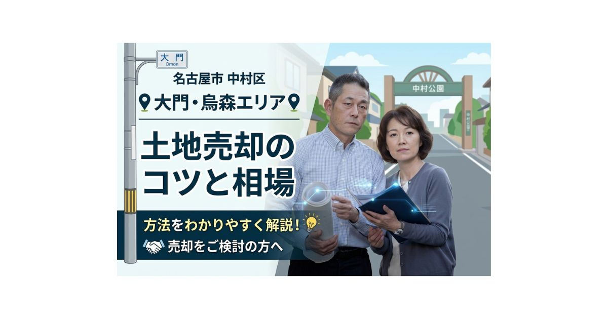 名古屋市中村区大門の土地売却のコツとは？烏森エリアの相場と方...の画像