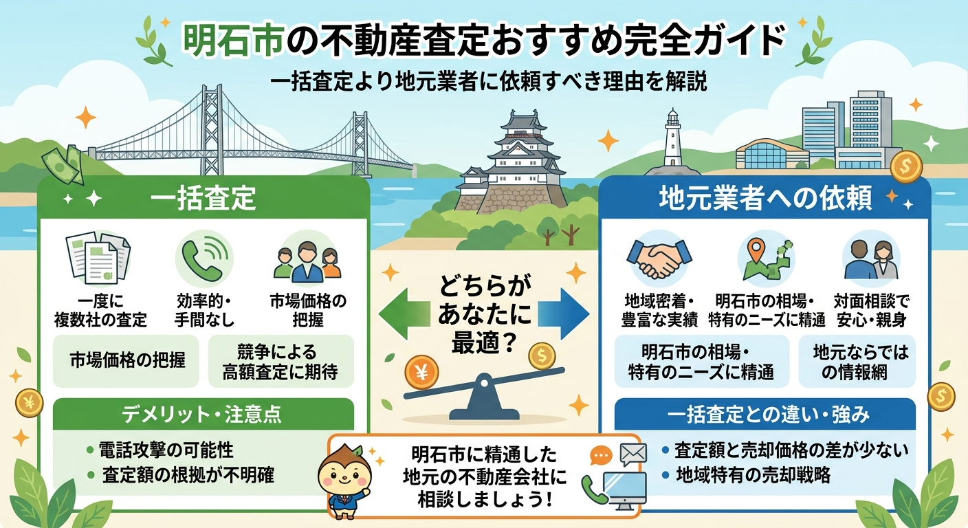 明石市の不動産査定おすすめ完全ガイド｜一括査定より地元業者に...の画像