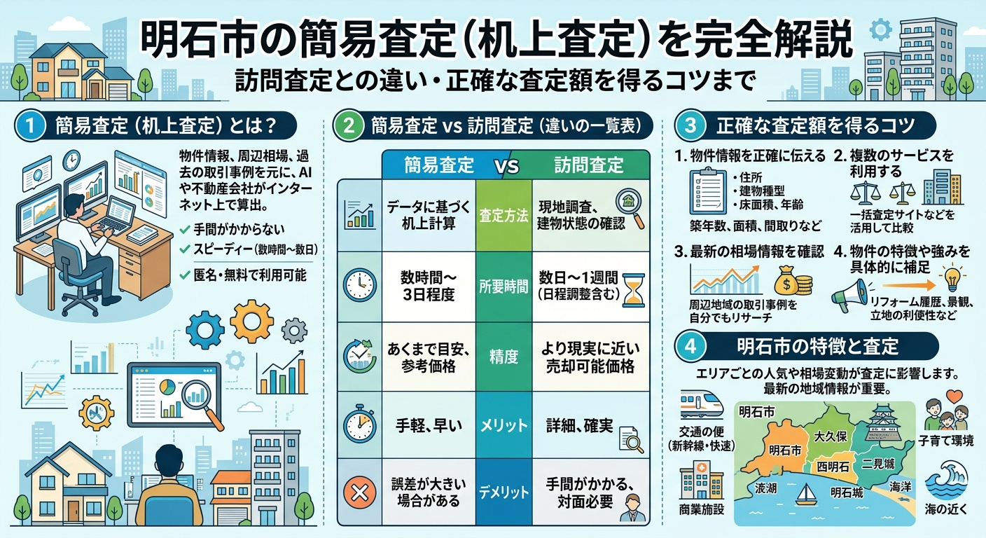 【明石市】不動産の簡易査定とは？机上査定との違い・精度・正確...の画像